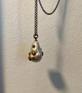 Hannah Blount Ruthie B Baroque Lavender Pearl Necklace Sterling Silver Long .925 - Picture 1 of 6