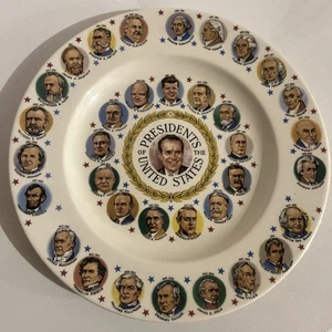 Presidents of the United States Nixon 101/4" Sammelteller Vintage 70er Jahre - Bild 1 von 8