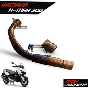 Slip On Link Pipe Conversion Kit Titanium Motorcycle Fit For Yamaha Xmax 300 - Picture 1 of 8