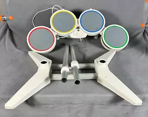 Nintendo Wii Harmonix Wired Rock Band Drum 19092 White No Pedal Untested - Picture 1 of 16