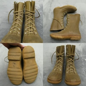 Vintage 1950s Converse Duck Boots Men 8 Brown Durable Waterproof Korean War RARE - Picture 1 of 16