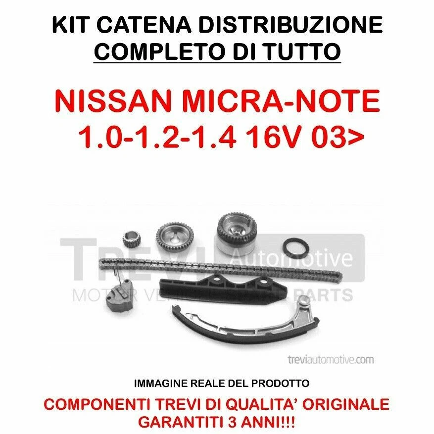KIT DISTRIBUZIONE A CATENA NISSAN MICRA 1.0-1.2-1.4(K12E) NOTE 1.4 06> KDK106V Foto 1 de 3