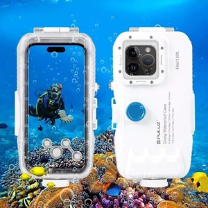 PULUZ 40m Professional Waterproof Diving Case for iPhone 15 Pro Max/15 Plus - Picture 1 of 7