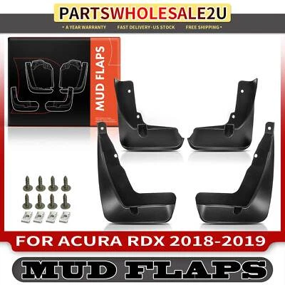 4x Protetores contra respingos dianteiros e traseiros para-lamas para Acura RDX 2019-2023 - Imagem 1 de 4