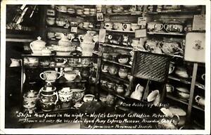 Porcelain vessels ~Lyon Pony Express Museum ~ Arcadia California ~ RPPC 1945