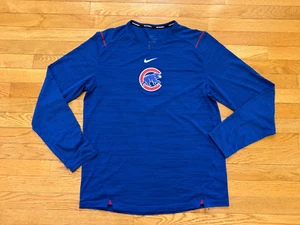 Authentic Nike Chicago Cub MLB Team Practice Game Long Sleeve Pullover Mens Sz M - Picture 1 of 4