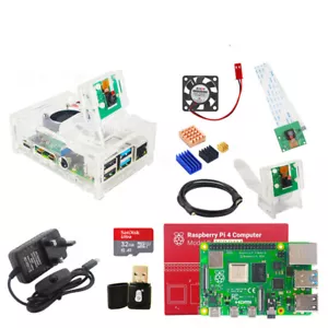 Raspberry Pi 4 (2/4/8GB) Complete Kit - 5MP Camera, Cooling Case, 32GB SD Card - Picture 1 of 11