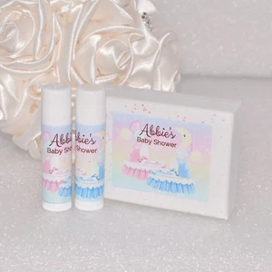 30 Gender Baby Shower Lip Balm Labels, Baby Shower Gift Favors - Picture 1 of 3