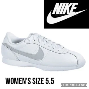 Nike Damen Turnschuhe Stamina Cheer weiß grau Swoosh Cross Turnschuhe Größe 5,5 - Bild 1 von 17