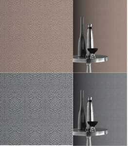 Diamond Snakeskin Wallpaper in Silver / Charcoal and Chocolate / Copper - Picture 1 of 9