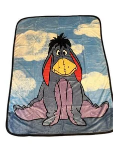 Winnie The Pooh's Eeyore Twin Plush Blanket Super Soft "Eeyore Clouds" - Picture 1 of 5