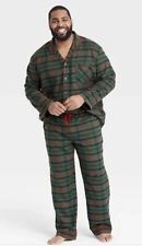 Big Tall Mens Tartan Plaid Pajama Set Hearth Hand Christmas Cotton 3 4 5XL PICK!