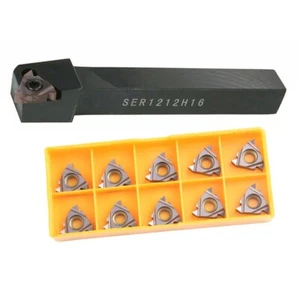SER1212H16 Lathe Thread Turning Tool Boring Bar + 10Pcs 16ER AG60 Carbide Insert - Picture 1 of 8