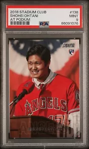 💎👑 SHOHEI OHTANI 2018 STADIUM CLUB AT PODIUM ROOKIE RC #138 PSA LA DODGERS!🎁 - Picture 1 of 3