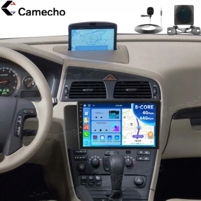 CAMECHO 4+64GB 9" Android 13 Autoradio GPS Navi Carplay für Volvo XC70 V70 S60 2004-2007