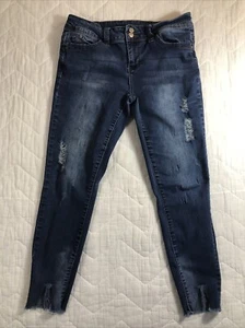 YMI Wanna Betta Butt Jeans Women’s 11 Denim Distressed Skinny Raw Hem Juniors - Picture 1 of 20