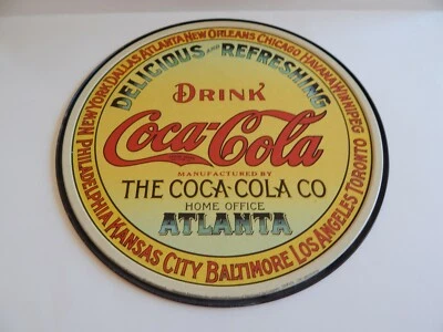Drink Coca Cola Coke Round Advertising Sign - Image 1 of 4