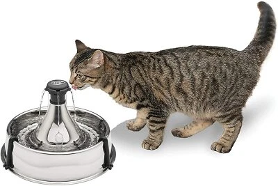 PetSafe PWW00-13705 Drinkwell Stainless Steel 360 Multi-Pet Water Fountain 128oz - Image 1 of 4