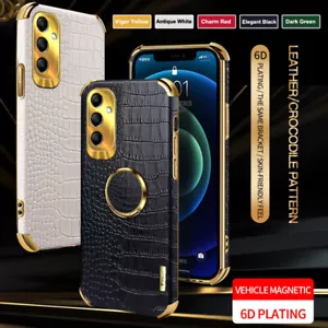 For Samsung A25 A05S A13 A14 A15 A34 A54 Crocodile Leather Slim Ring Case Cover - Picture 1 of 17