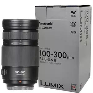 New Panasonic LUMIX G VARIO 100-300mm F4.0-5.6 II POWER O.I.S. Lens  H-FSA100300 - Picture 1 of 8