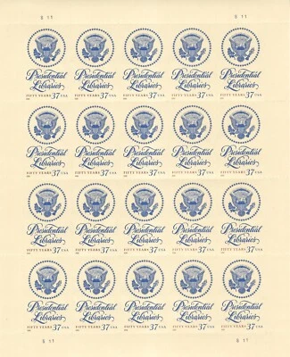 2005 Presidential Libraries 37¢ Stamp Sheet MNH, Scott #3390 - Image 1 of 2