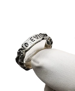 Vintage exklusiver individueller Ring "NO EVIL" 925 Sterling Silber, Schmuck 5 g - Bild 1 von 7