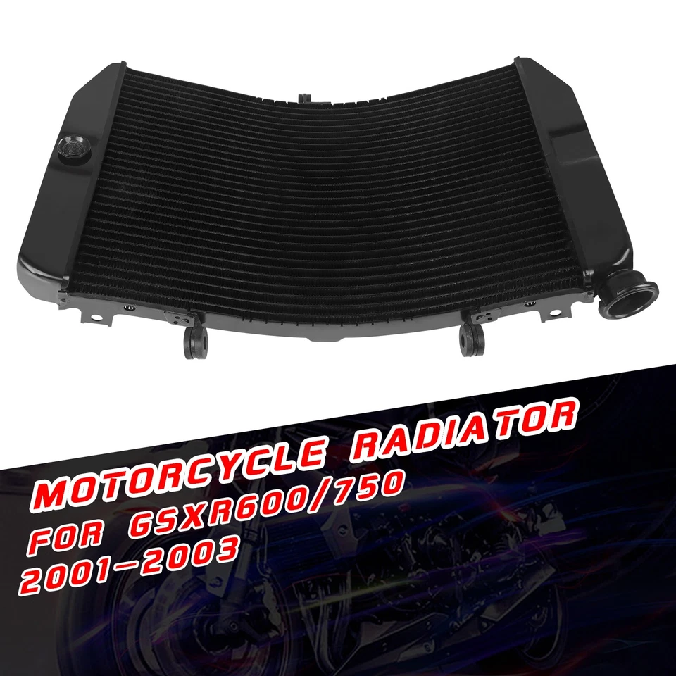 Aluminum Engine Radiator Cooler Cooling For Suzuki GSXR600 GSXR750 K1 2001-2003 Foto 1 de 4