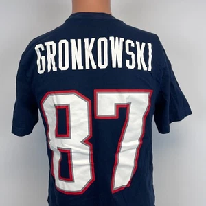 Nike Rob Gronkowski New England Patriots Super Bowl XLIX Jersey T Shirt NFL M - Picture 1 of 4