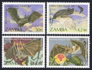 Zambia 466-469,MNH.Michel 474-477. Flying Bats 1989. - Picture 1 of 1