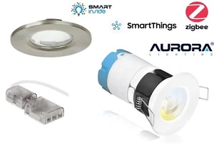 4x Aurora mPro ZIGBEE 6.5W Smart Tunable Dimmable Fire Rated LED Downlight IP65 - Picture 1 of 7