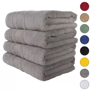 NEU GRAU Farbe ULTRA SUPER WEICH LUXUS REIN TÜRKISCH 100 % BAUMWOLLE BADETÜCHER - Bild 1 von 11