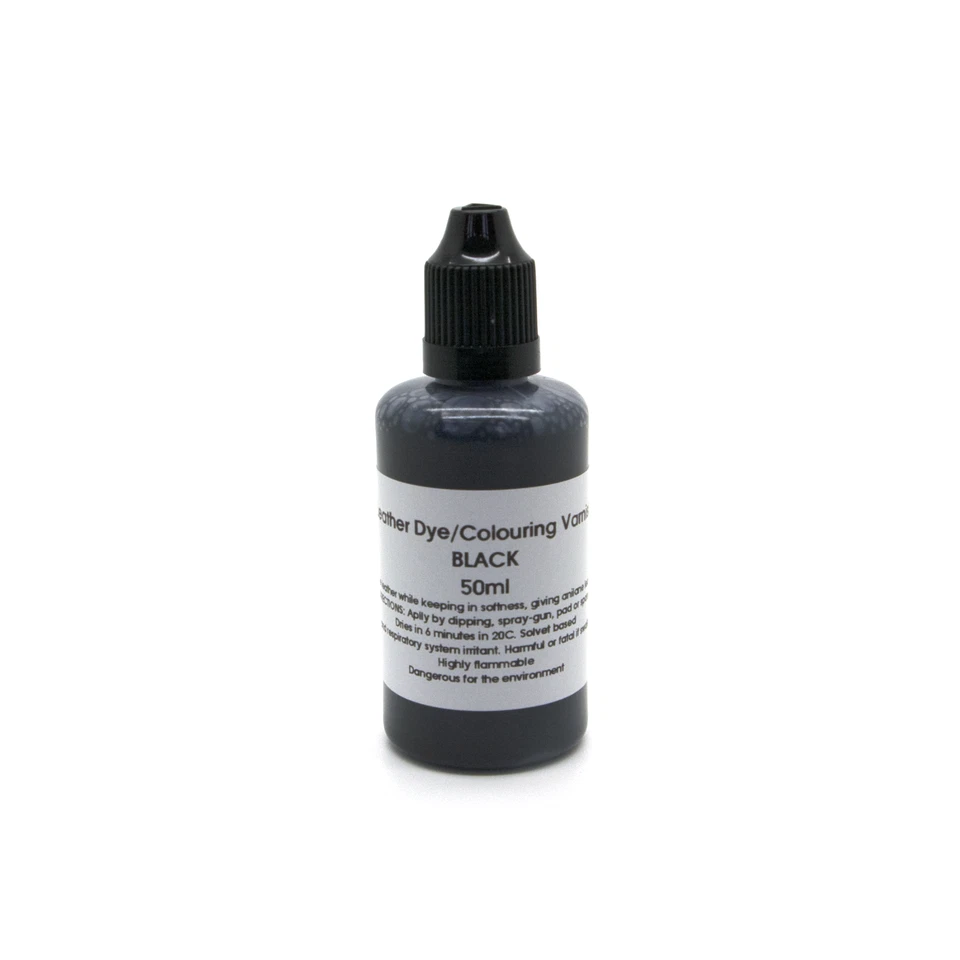 Tinte de cuero negro para asientos DAEWOO Musso FJ Rexton Gab Koran reparación de color 50 ml - Imagen 1 de 1