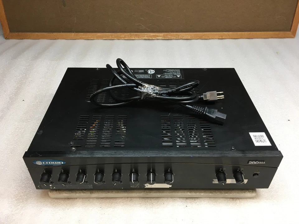 Crown 280MA Eight Input Dual 120V 80W Mixer-Amplifier G280MA - Image 1 of 4