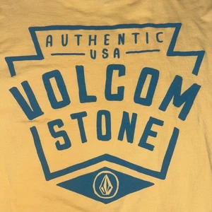 Volcom Stone Shirt Herren Medium gelb authentisch USA Skate Grafik T-Shirt - Bild 1 von 10