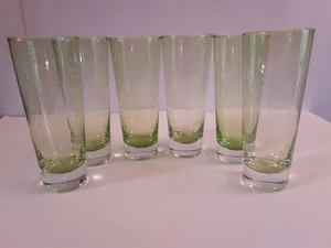 Kiste und Fass 6 Cabana Kühler grün Longdrinkgläser Kelche Blasen im Glas - Bild 1 von 8