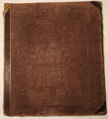 1896 VERNON COUNTY WISCONSIN ATLAS PLAT BOOK HOOD & FOOTE PHOTOS MAPS, HISTORY - Image 1 of 4