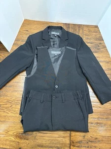 Boy's 3 Piece Black Suit, Size 7, Jacket, Vest & Pants - Used, Spring Notion - Picture 1 of 6