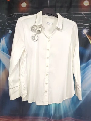 Blusa Chicos Talla 2.5 (US: 14/L) Manga Larga Abotonada Flores Alabastro ¡EXCELENTE ESTADO! Foto 1 de 4