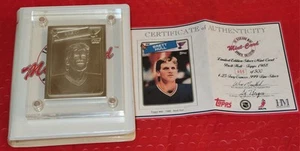 Brett Hull 1993 Highland Mint .999 Silver 4.25 Troy Ounce Rookie Card 1988 /500 - Picture 1 of 8