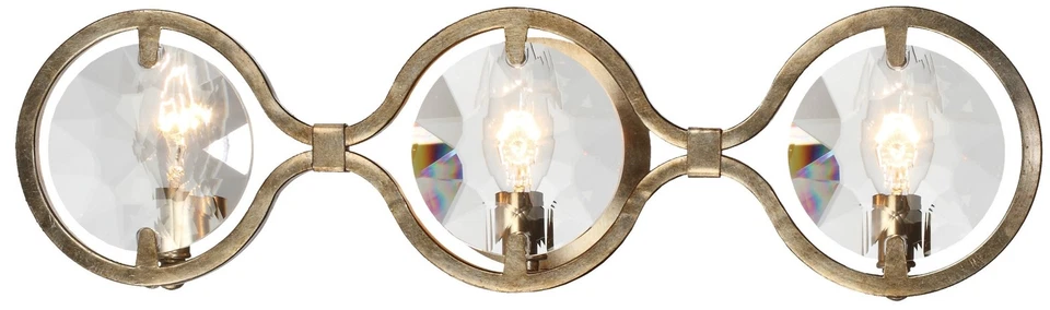 Tocador Crystorama Lighting Group QUI-7623 Quincy 3 luces 25" W - envejecido Foto 1 de 4