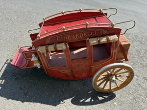 RARE GHIRARDELLI & SONS STAGE COACH Chocolate Wood Wagon (FOR PARTS ONLY) - Picture 1 of 10