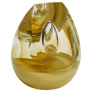 Caithness Caithness Paperweight Organic Ochre - Bx361 With Box 5780256 - Picture 1 of 1