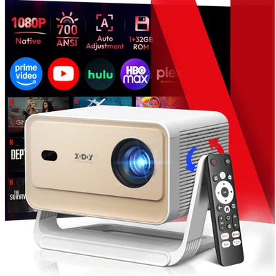 XGODY 700ANSI LED Projektor WiFi6 Android 4K HDMI Beamer Heimkino Autofokus - Bild 1 von 4