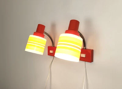 Par de lámparas de lectura/lámparas de pared vintage, lámparas de cama suecas años 70 Foto 1 de 4