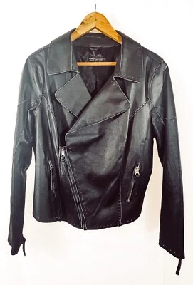 Chaqueta de cuero Geniune Motorctyle, grupo de clientes privados Pamela Dennis. Grande Foto 1 de 4