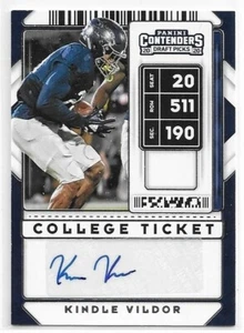 KINDLE VILDOR CERTIFIED Auto 2020 Panini card Georgia Southern Eagles Football - Picture 1 of 1