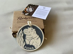 Rookwood Pottery Fiona The Hippo Ornament 2017 In Box - Picture 1 of 2