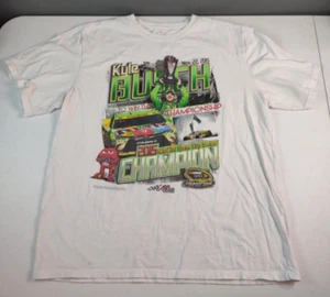 Fanatics Kyle Busch 2015 Nascar Sprint Cup Series Champion White Shirt Size XL - Picture 1 of 7