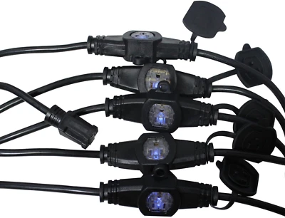 ProX XC-MEP14-326 32' Ft Male NEMA 110VAC to 6-Outet Female Edison 14/3AWG Cable - Image 1 of 4