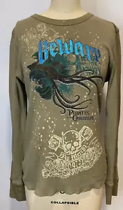 Disney Pirates Of The Caribbean Dead Man's Chest Thermal Shirt Top XXL - Picture 1 of 8